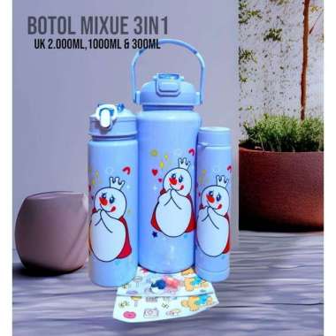 Botol BERANAK Mixue 3in1/BOTOL Minum MIXUE/Botol Viral LILAC Beranak
