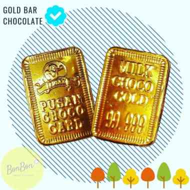GOLD BAR CHOCO / COKLAT BATANGAN EMAS / COKELAT BATANG MAS 50 PCS