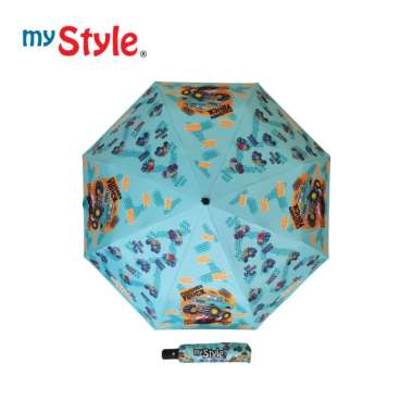 My Style TM 1531B Gold UV Umbrella Size 21", 3 fold for Boys - Payung Lipat Automatic Anti Sinar UV 