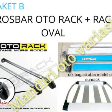 PAKET SPORT RACK CROSSBAR+ROOF RACK MODEL OVAL MOBIL TERIOS LAMA Terbaik