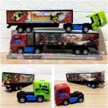 Mainan Truk Kontainer Box Tangki Roda Friction - Mobil Mobilan Miniatur Truck Container Peti Kemas D