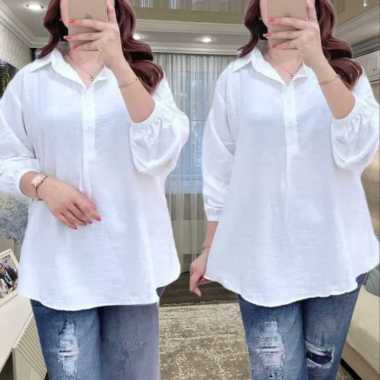 BLOUSE KEMEJA CRINKLE KEKINIAN TERBARU TERMURAH/ BLOUSE WANITA POLOS/BLOUSE KERAH KANCING/ ATASAN WA