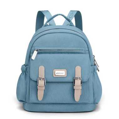 Tas Ransel Trendy Chibao CB 4107 Kanvas Wanita Backpack Biru Langit
