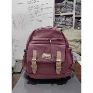 Tas Ransel Trendy Chibao CB 4107 Kanvas Wanita Backpack Pink Tua