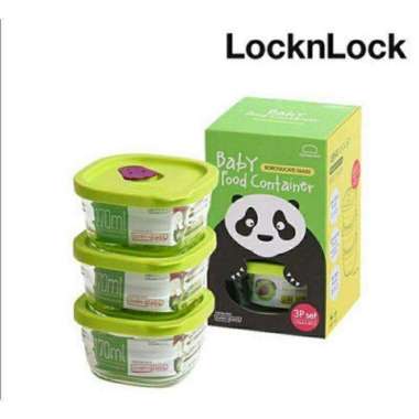 LOCK N LOCK BABY FOOD CONTAINER 170ML TEMPAT MAKAN ANAK 3PCS PANDA 1 pcs