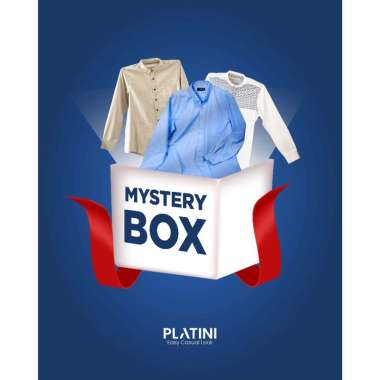PLATINI Baju Kemeja Mystery Box lengan panjang XL