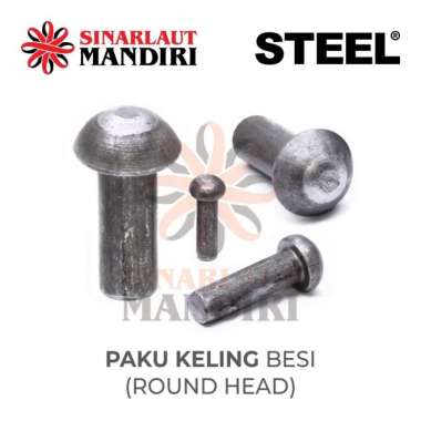 Paku Keling Besi Kepala Bulat / Round Head Rivet 3/16 x 1