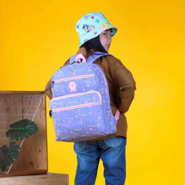 Tas ransel sekolah anak perempuan sd dan tk 4 model pillihan warna - Biru tosca Ungu