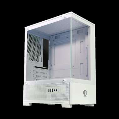 Casing PC Cube Gaming SANG M-ATX/ITX Tempered Glass Gaming Case Computer Putih