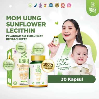 Mom Uung Sunflower Lecithin 30 Kapsul Melancarkan Sumbatan ASI - Non GMO