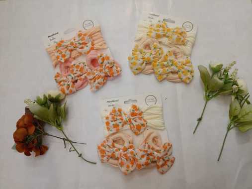 HEAD BAND ANAK PEREMPUAN (Kaos kaki + Bandana) BAYI ANAK SOCKS LUCU ANAK PEREMPUAN kaos kaki pendek
