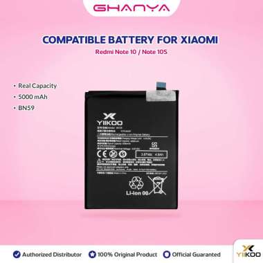 Baterai XiaoMi Redmi Note 10 / Note 10S BN59 Double Power Real Capacity Batre Batrai Battery Dual IC