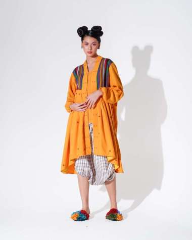 Lembayung Lurik Kebaya Mustard XXL