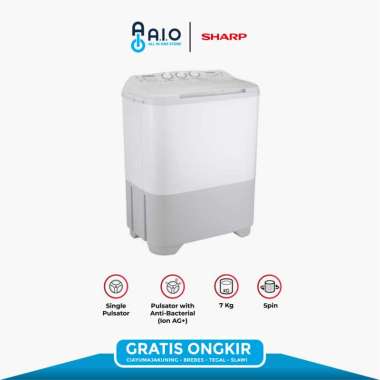SHARP - MESIN CUCI 2 TABUNG 8 KG - ES T80MW HK
