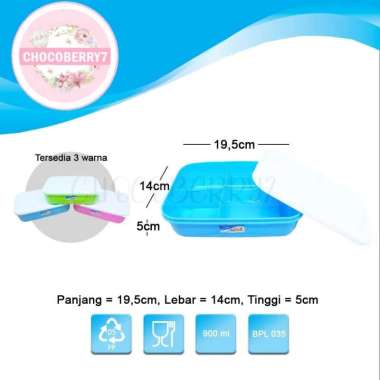 Kotak KMP 900ml warna foodbox warna tempat bekal kotak plastik makanan warna Mutiarapack 900 ml warn