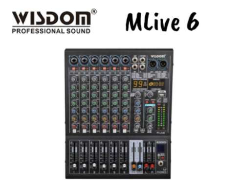 Wisdom MLive6 M live6 Mixer 6 Channel with Bluetooth Original