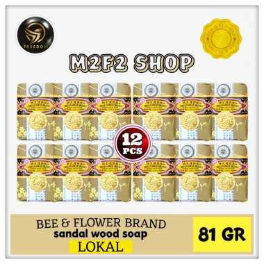 Bee & Flower Brand Sandalwood Soap Bar | Sabun Mandi Bunga & Tawon Aroma Kayu Cendana Batang - 81 gr