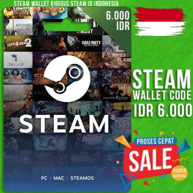 Steam Wallet Code IDR 6.000 Voucher Steam