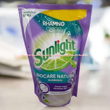 Sunlight 585ml Cairan Pencuci Piring Biocare Nature Blueberries Cocok Untuk Peralatan Bayi Botol Sus