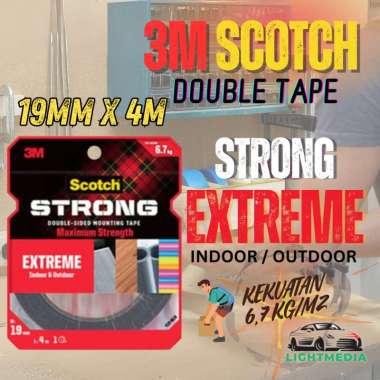 Double tape 3m scotch extreme strong 19mm * 4 Meter Double Tape Extreme