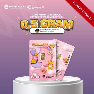 Antam Logam Mulia Gift Series Welcome Baby Girl - 0.5 gr