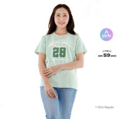 Aerostreet T Shirt Pretty Girls Dusty Green Woman Kaos T-shirt 1B000 M