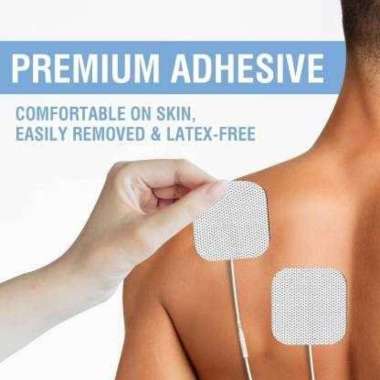 50pcs Electrode Pad Tens / Sanitas Spare Part Massager Pad EMS Elektroda Pad 5x5cm Putih