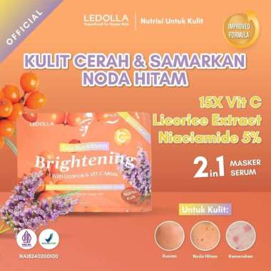 GLAM - LEDOLLA Mask 25gr Salmon DNA Glowing - Mugwort & Cica Acne - Seabuckthorn Bright - Masker Waj