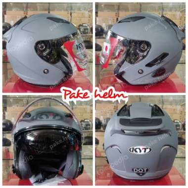 HELM KYT GALAXY FLAT R ABU DOF MATT GORILA HALF FACE DOUBLE VISOR M