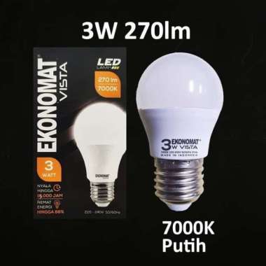 Bohlam Lampu LED Ekonomat VISTA 3 / 5 / 7 / 9 / 11 / 15 / 19 / 25 Watt Putih 3w 5w 7w 9w 11w 15w 19w