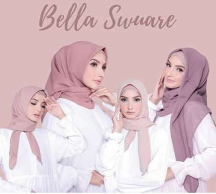 Hijab Segi Empat Bella Square 110x110 Daily Hijab Bella Square Jilbab Segiempat Polos | AIO Hijau Pu