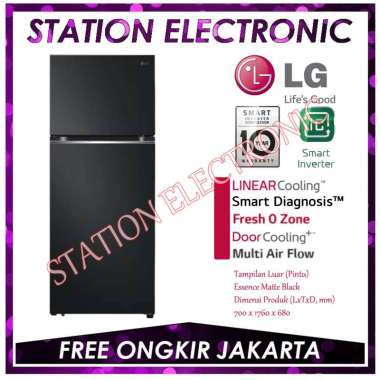 LG GN-B392PQFB Kulkas 2 Pintu Smart Inverter 395 L GN-B392 PQFB