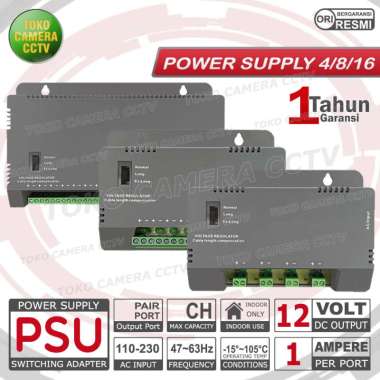ADAPTOR PSU KAMERA CCTV LED UNIVERSAL DC 12V 12 VOLT POWER SUPLLY 16 PORT