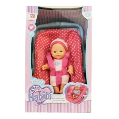 Mainan Boneka Emco Baby Habibi Doll With carier Pink