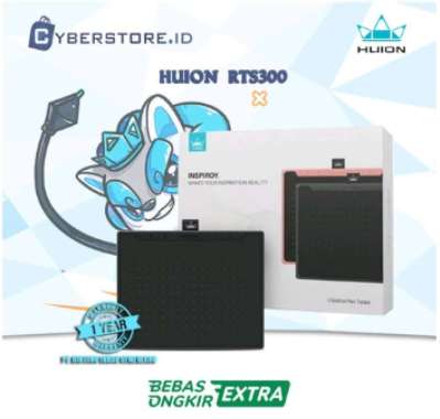 Pen Tablet HUION RTS300 RTS-300 Pen Tablet Small Garansi Resmi 1 Tahun MERAH