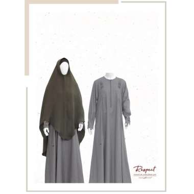 GAMIS RESPECT BY SHAFA JILBAB GREY - XXL