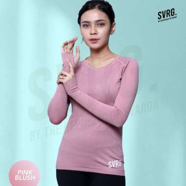 Svarga Freya Long Sleeve - Baju Olahraga Lengan Panjang - Thumbhole XS Pink Blush