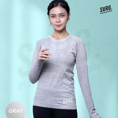 Svarga Freya Long Sleeve - Baju Olahraga Lengan Panjang - Thumbhole XS Gray