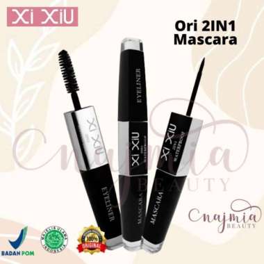 BPOM XI XIU Mascara 2in1 Series- 2in1 Maskara Eyeliner Eyelash 2IN1 Mascara