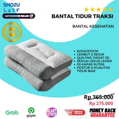 Bantal Tidur Kesehatan Traksi Leher Bantal Latex 65x40x10cm ORIGINAL