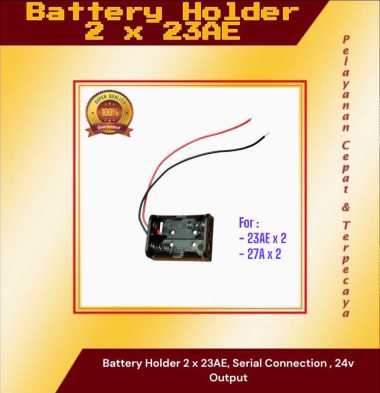 Seri 2x 23A 23AE Kotak Baterai Battery Holder 12v to 24v A23 L1028