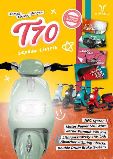 uwinfly T70 Sepeda Listrik