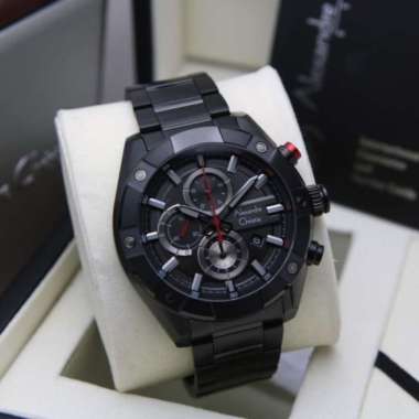 JAM TANGAN PRIA ALEXANDRE CHRISTIE AC 6604 AC6604 BLACK RED ORIGINAL