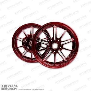 Velg Drag Rep Maru's Set Red Glossy Vespa Sprint Primavera Lx S Lxv