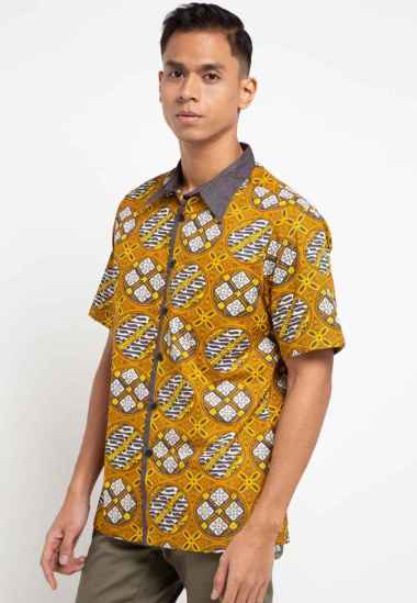 Batik Arjunaweda Hem Batik Jlamprang Isi Kuning 53268020 L