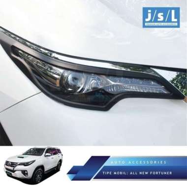Jsl Garnish Lampu Depan Hitam Doff All New Fortuner Vrz 2016-2019