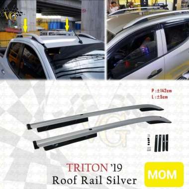 Roof Rail / Roofrail Ori Design All New Triton 2016 Up Hitam