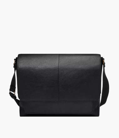 Fossil Kayden Leather Black Messenger Tas Selempang Pria SBG1327-001