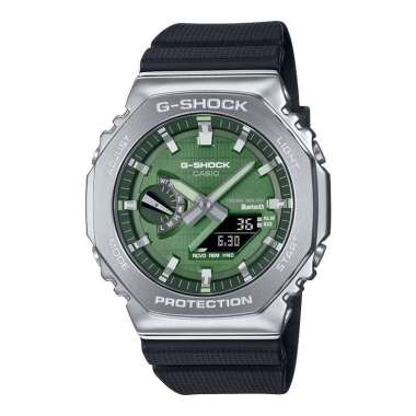 Jam Tangan Pria Casio G-Shock GBM-2100A-1A3DR CasiOak Metal Covered Bluetooth Green Dial Black Resin