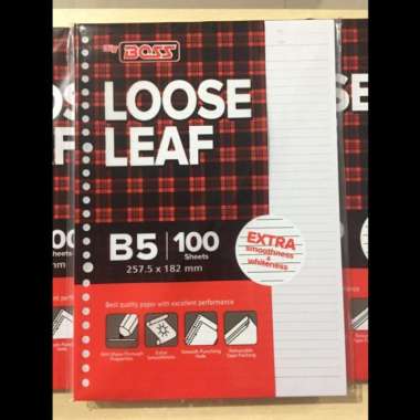Loose Leaf / Isi Kertas File Binder BIG BOSS B5 isi 100 Lembar Bergaris